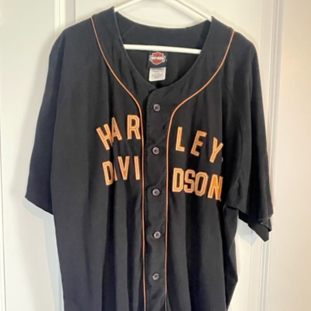 Harley Davidson button up Baseball T
